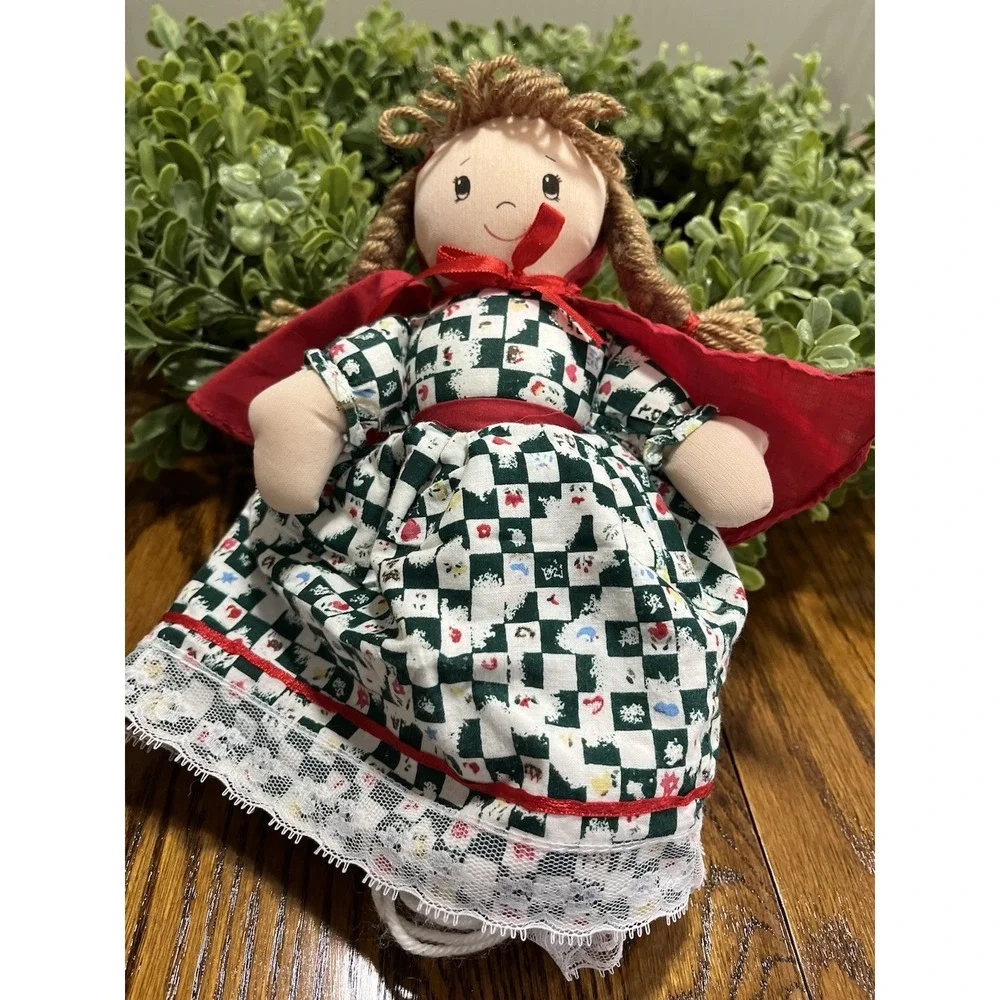 Vintage Topsy‎ Turvy Doll 3-in-1 Little Red Riding Hood Granny Wolf Folk Art Toy